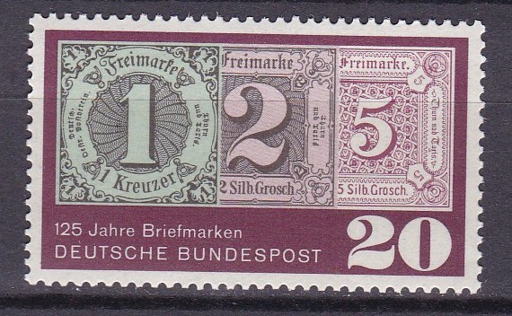 BRD 1965. Michel # 478. Frimerkejubileum. Postfriskt merke