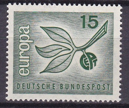 BRD 1965. Michel # 483-484. Europa. 15 pf. Postfriskt merke