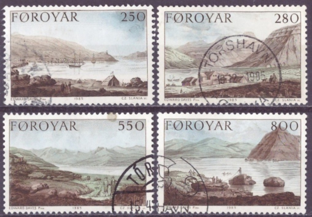 FÆRØYANE. AFA 106-09. PENT RUNDSTEMPLA. (50,-)