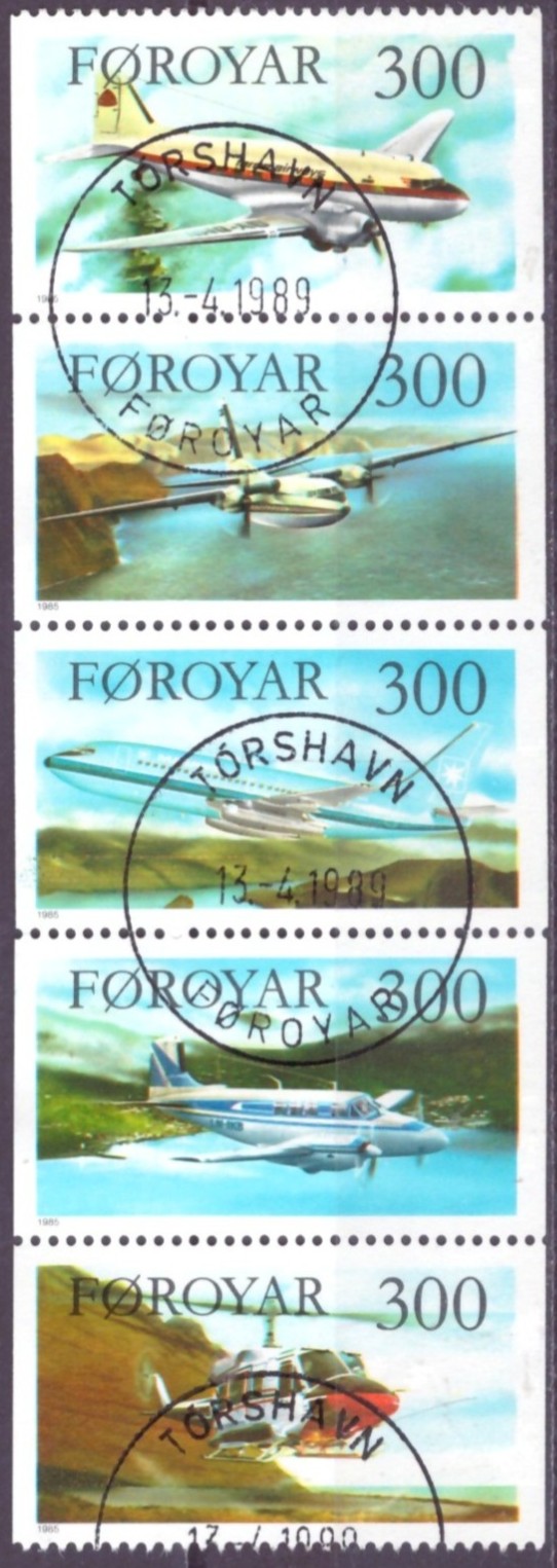 FÆRØYANE. (SAMMENTRYKK) AFA 119-23. PENT RUNDSTEMPLA.