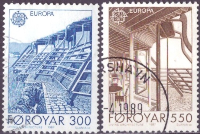 FÆRØYANE. AFA 143-44. PENT RUNDSTEMPLA. (24,-)
