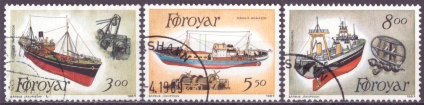 FÆRØYANE. AFA 145-47. PENT RUNDSTEMPLA. (65,-)