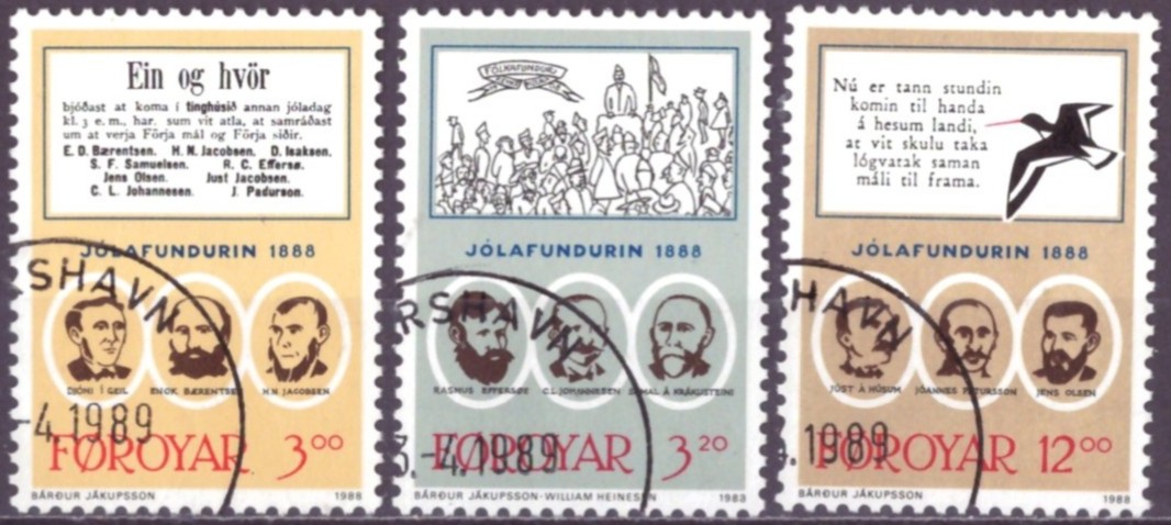 FÆRØYANE. AFA 166-68. PENT RUNDSTEMPLA. (55,-)