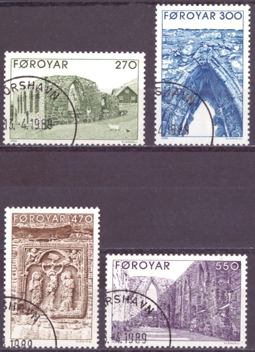 FÆRØYANE. AFA 169-72. PENT RUNDSTEMPLA. (60,-)