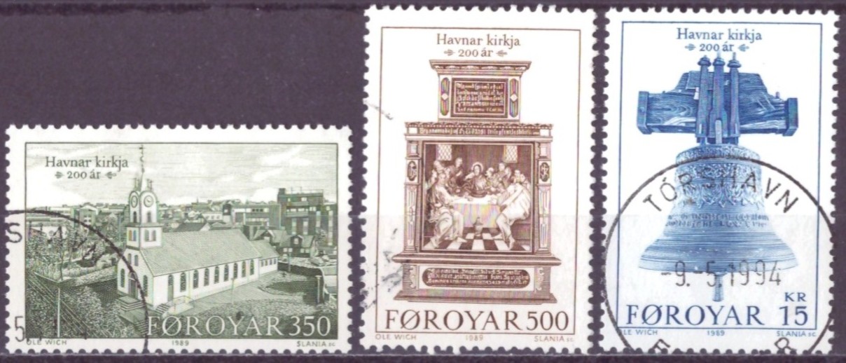 FÆRØYANE. AFA 173-75. PENT RUNDSTEMPLA. (55,-)