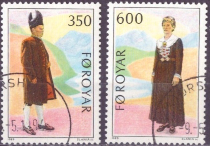 FÆRØYANE. AFA 176-77. PENT RUNDSTEMPLA. (28,-)