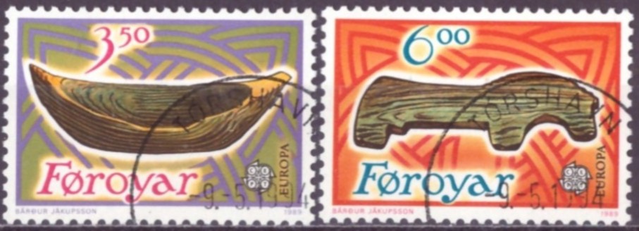 FÆRØYANE. AFA 178-79. PENT RUNDSTEMPLA. (28,-)