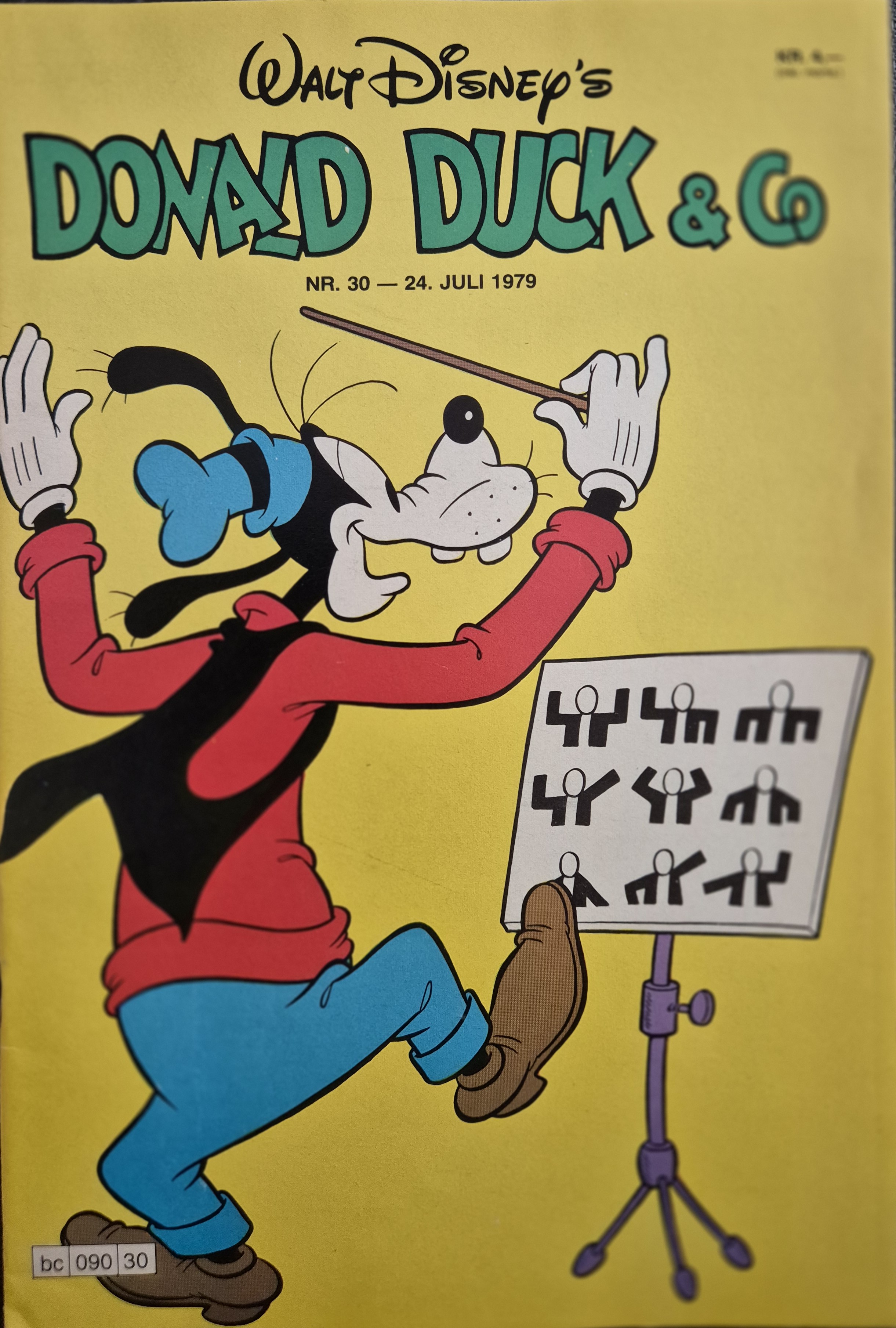 Donald Duck nr. 30 - 1979 *FN* bilag ferietips og klistremerke