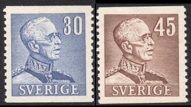 Sverige Afa: 269+272 - Kong Gustav V **