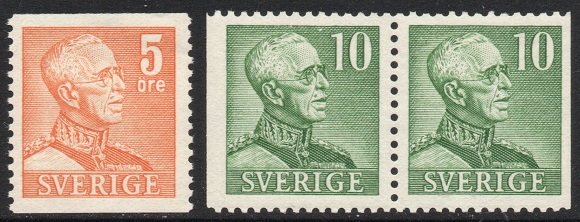 Sverige Afa: 338+339Cv&Ch - Kong Gustav V **