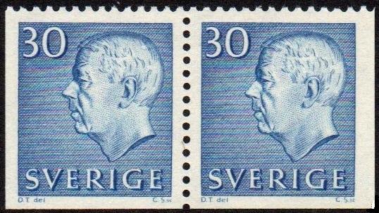 Sverige Afa: 476Dvn&476Dhn - Kong Gustaf VI Adolf **