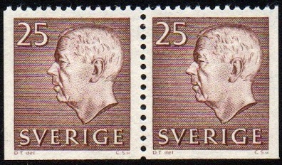 Sverige Afa: 485Dvn&485Dhn - Kong Gustaf VI Adolf **