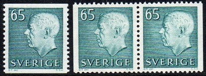 Sverige Afa: 721 +par - Kong Gustaf VI Adolf **