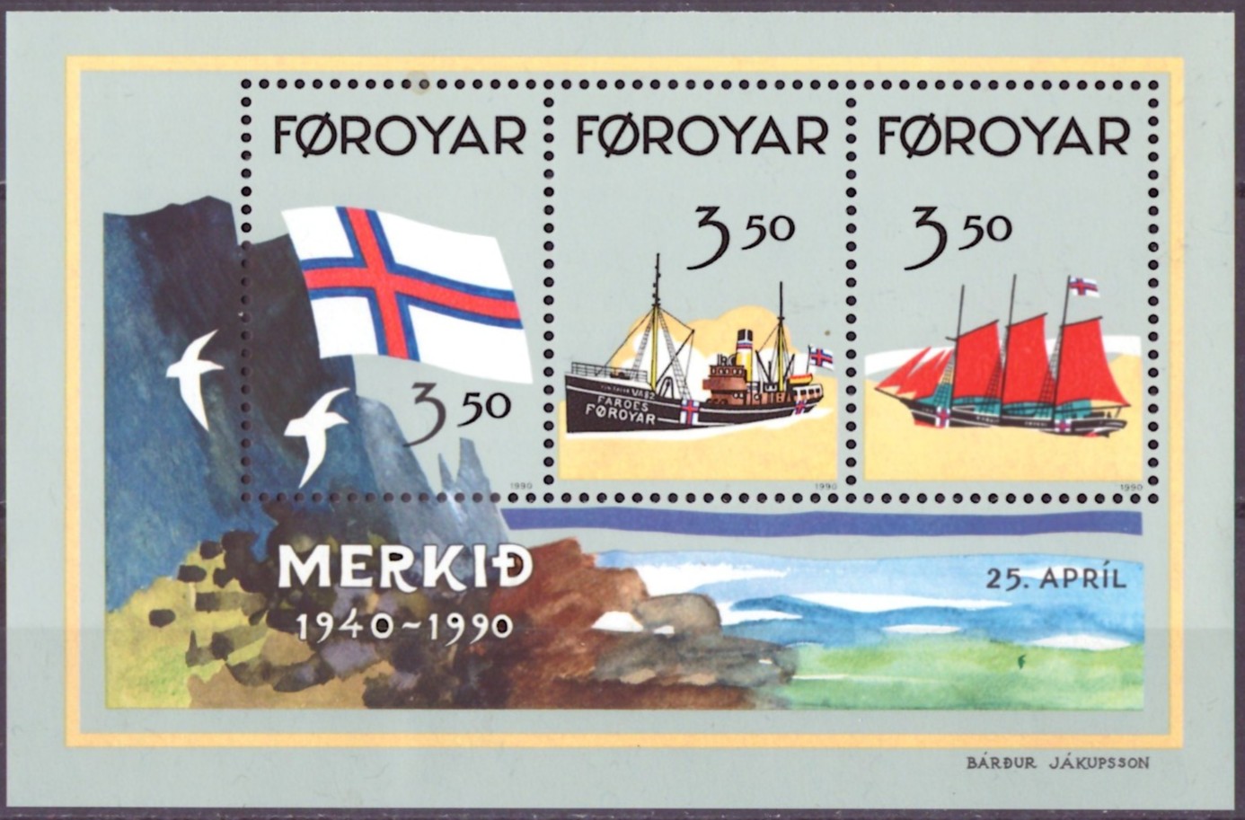 FÆRØYANE. (MINIARK)AFA 194-96. POSTFRISK** (40,-)