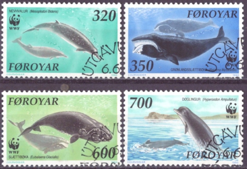 FÆRØYANE. AFA 197-200. PENT RUNDSTEMPLA. (55,-)