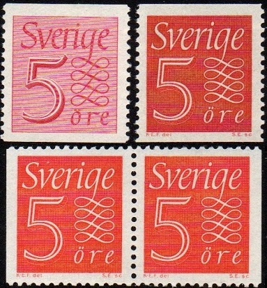 Sverige Afa: 372+429+429Cav&Cah - Talltype **