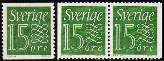 Sverige Afa: 502+502Cv&Ch - Talltype **