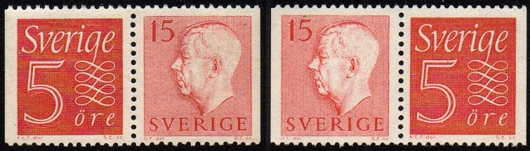 Sverige Afa: 429Cv&431Ch+431Cv&429Ch - Gustaf V+talltype **