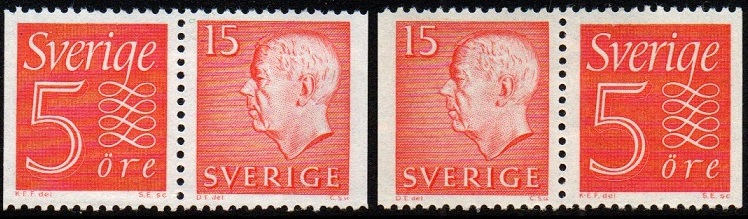 Sverige Afa: 429Cav&474Ch+474Cv&429Ch - Gustav VI+tall **
