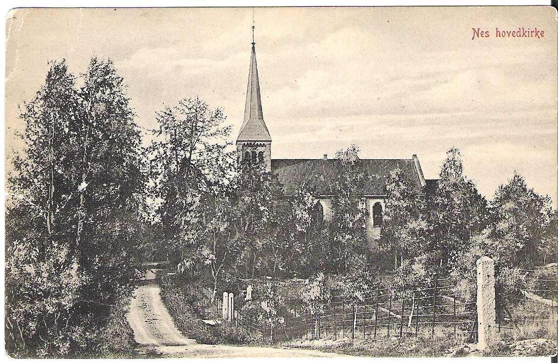 Nes Hovedkirke 1910. H.T. 4078