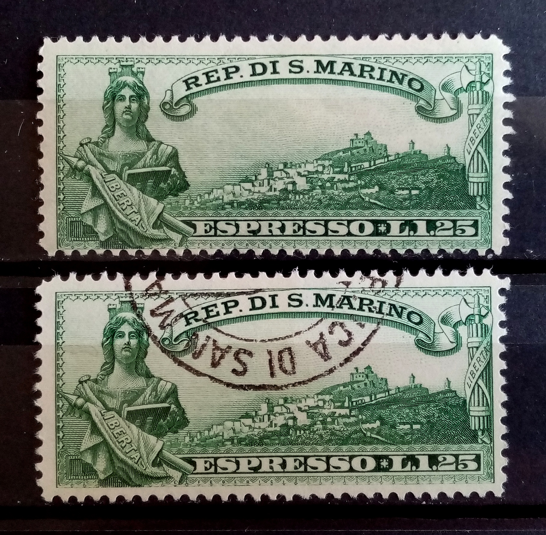 San Marino. - Afa 7. Expressmerker. (1929) *