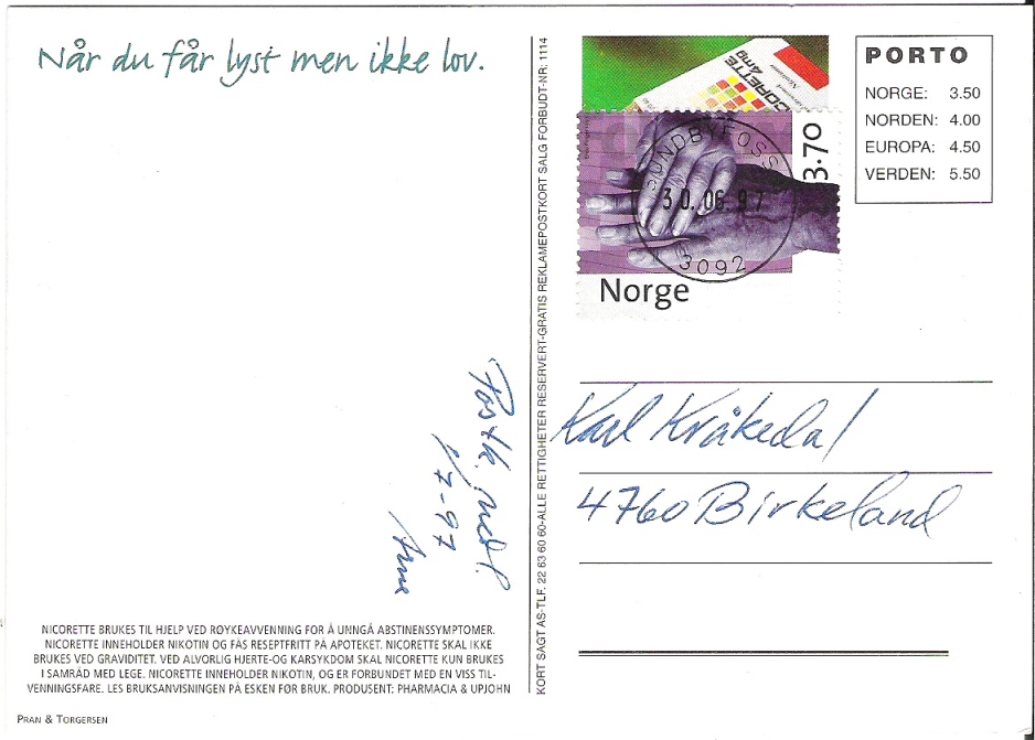 NK 1298, Sundbyfoss 30.06.97 på kort (SK: 20)
