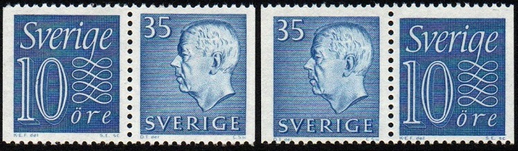 Sverige Afa: 430Cav&496Ch+496Cv&430Cah-Gustaf VI+tall **