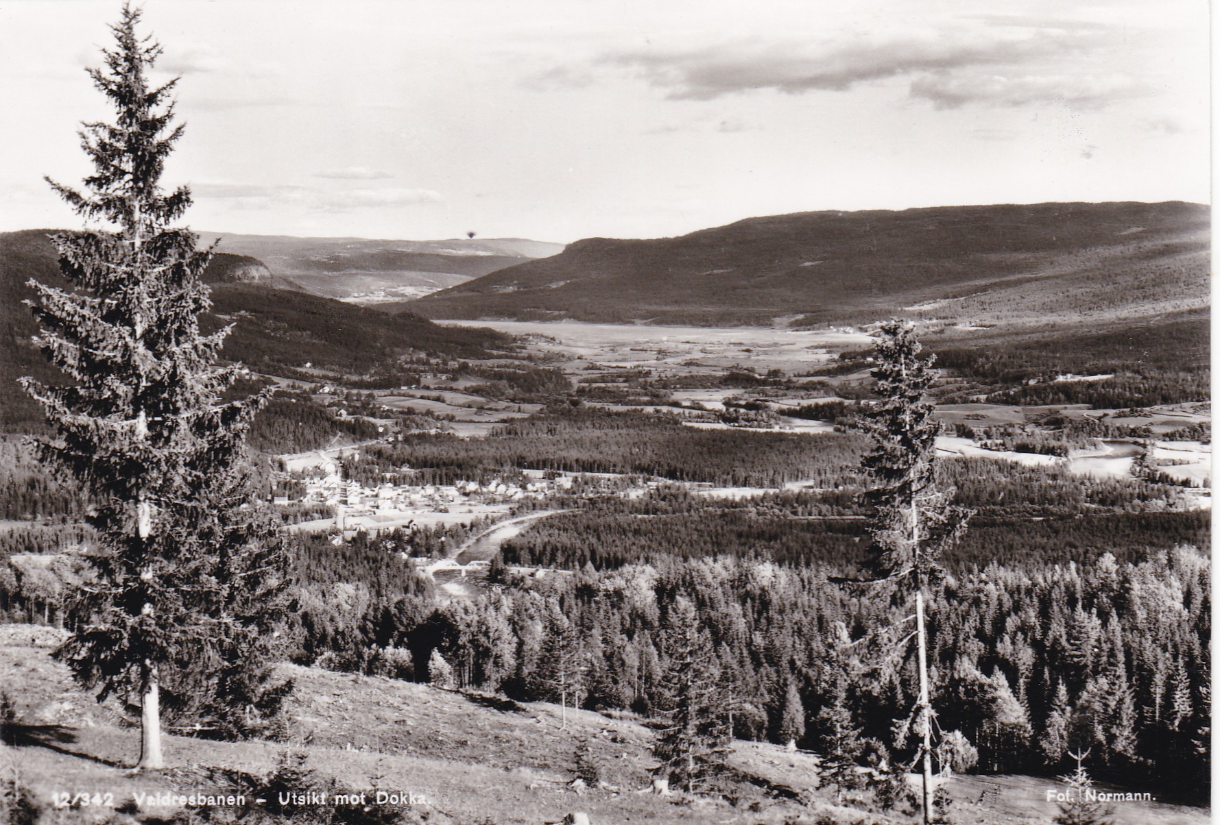 Valdresbanen - utsikt mot Dokka ( Normann 12/342)