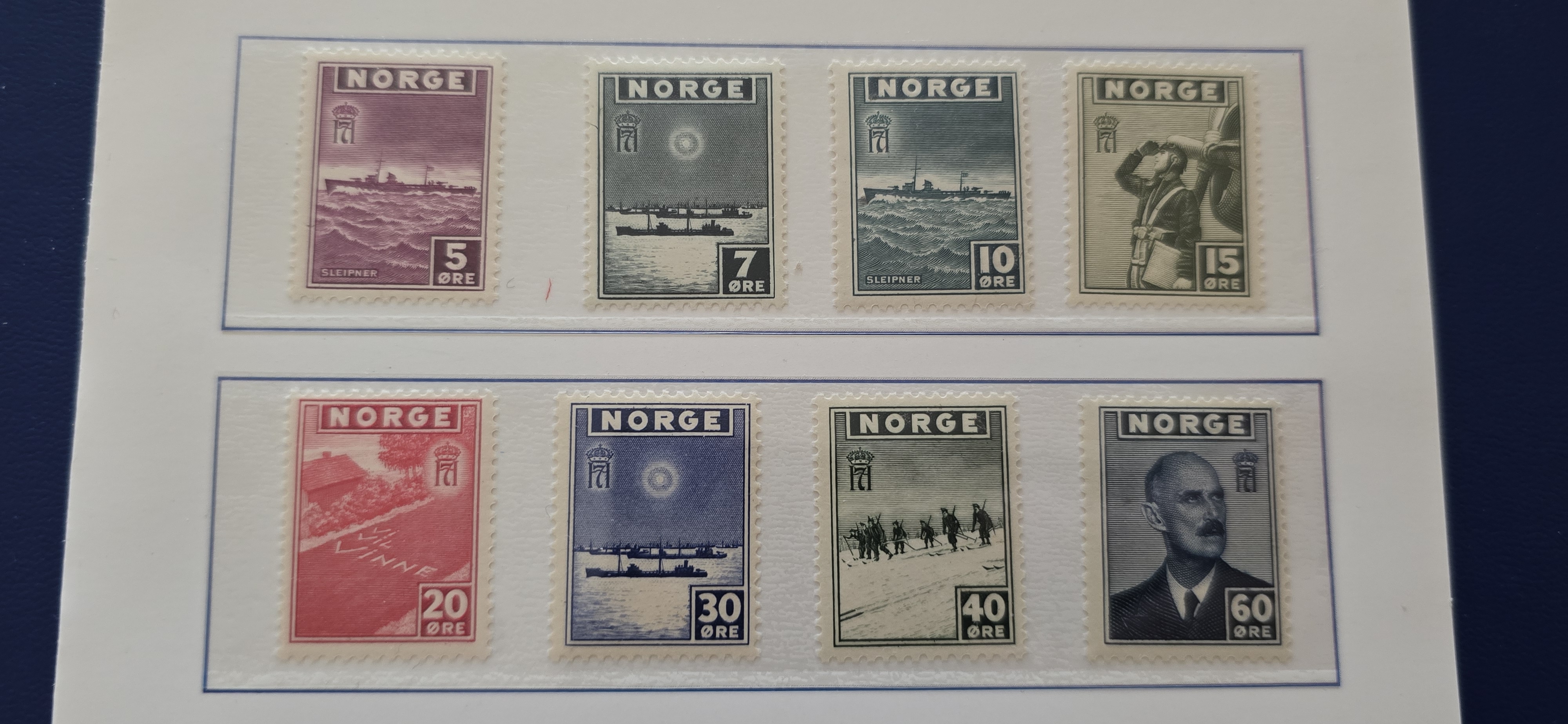 LONDONSERIEN 331-38 POSTFRISK - SKANFIL 58,-