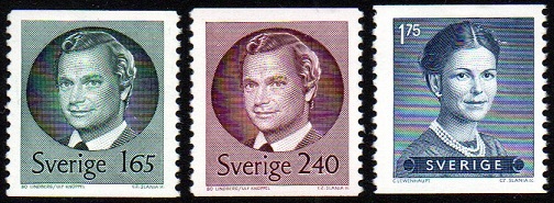 Sverige Afa: 1149-51 - Kong Carl XVI Gustaf og Dr. Silvia **