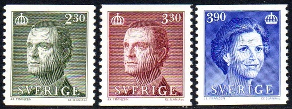 Sverige Afa: 1490-92 - Kong Carl XVI Gustaf og Dr. Silvia **