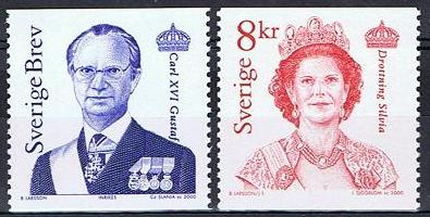 Sverige Afa: 2120+2121 - Kong Carl XVI Gustaf og Dr. Silvia **