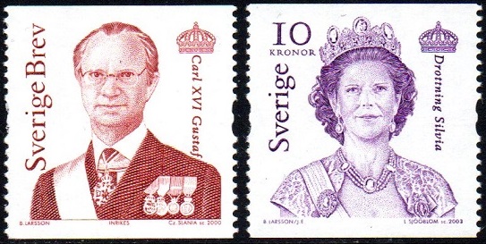 Sverige Afa: 2293-94 - Kong Carl XVI Gustaf og Dr. Silvia **