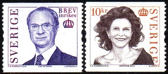 Sverige Afa: 2388+2389 - Kong Carl XVI Gustaf og Dr. Silvia **
