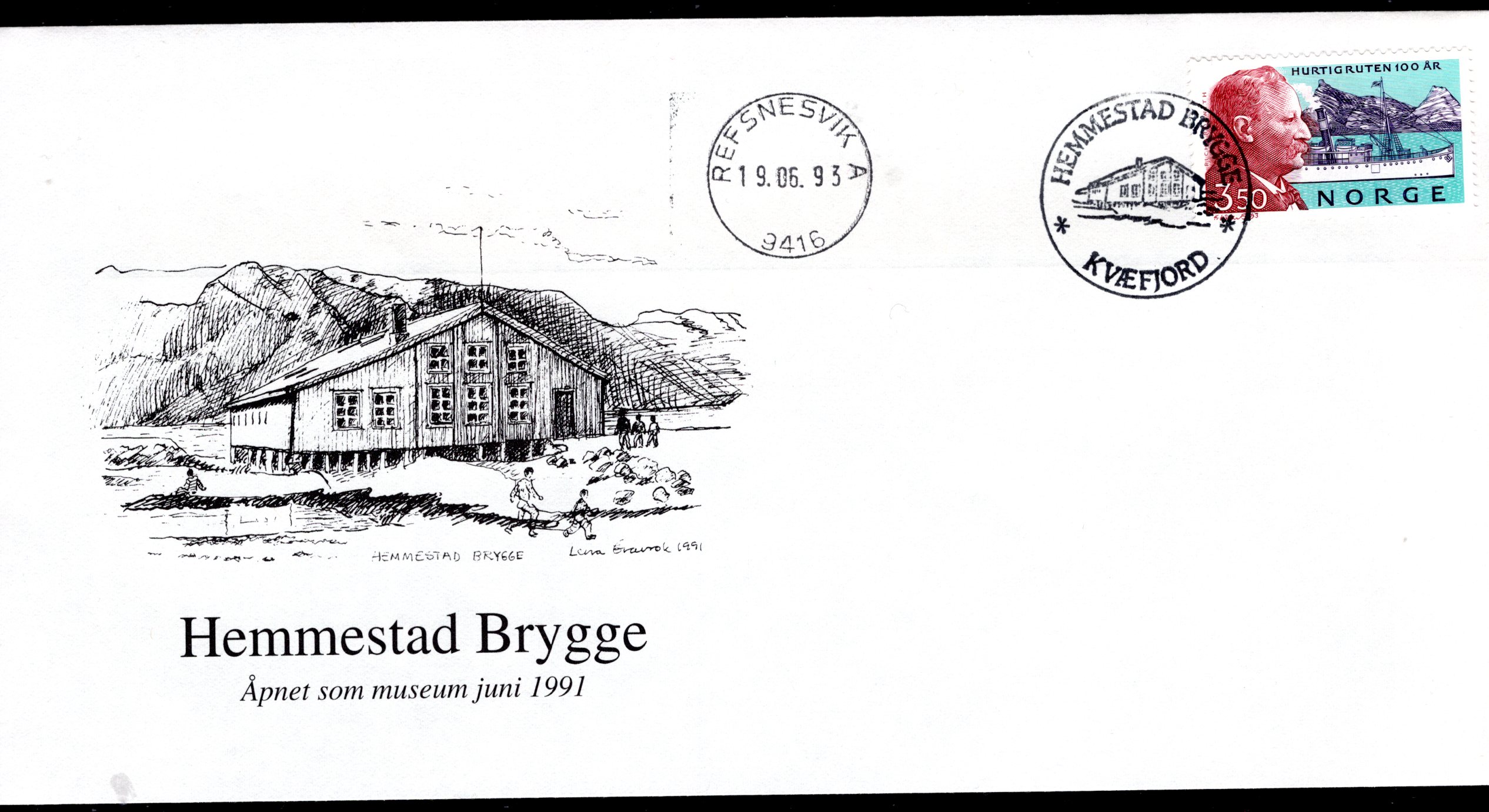brev særst Hemmestad brygge sidest Refsnesvik A 1993 se scan