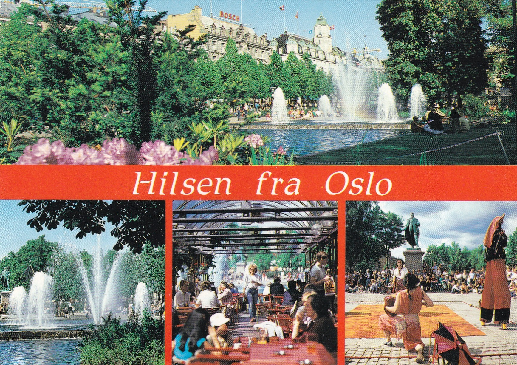 Oslo. Studenterlunden, 4-bilders ( Mittet M-1300/75)