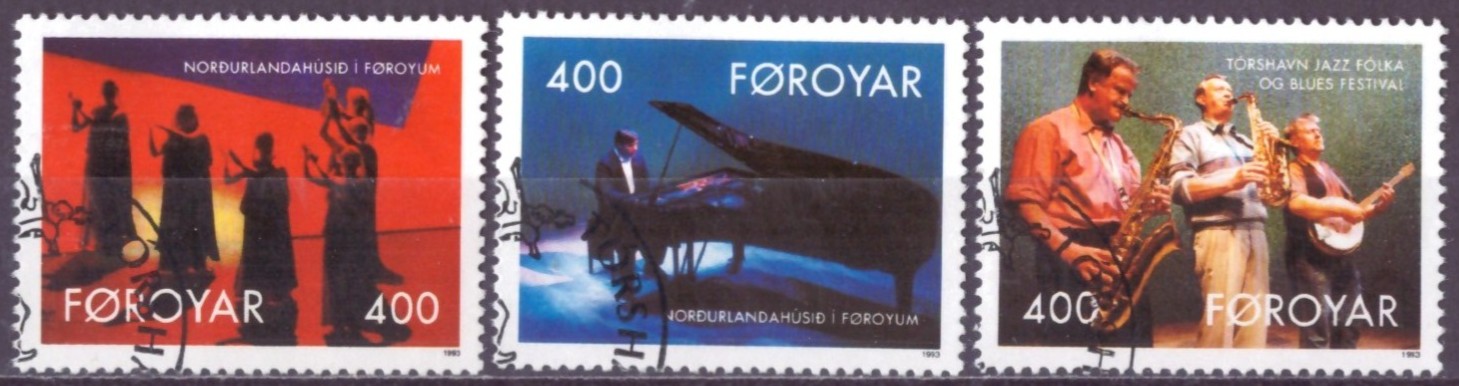 FÆRØYANE. AFA 235-37. PENT RUNDSTEMPLA. (30,-)