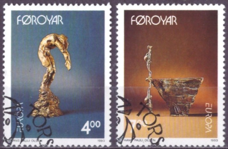 FÆRØYANE. AFA 238-39. PENT RUNDSTEMPLA. (30,-)