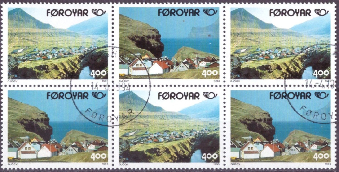 FÆRØYANE.(SAMMENTRYKK) AFA 240-41. PENT RUNDSTEMPLA. (80,-)