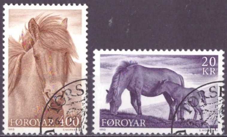 FÆRØYANE. AFA 242-43. PENT RUNDSTEMPLA. (52,-)