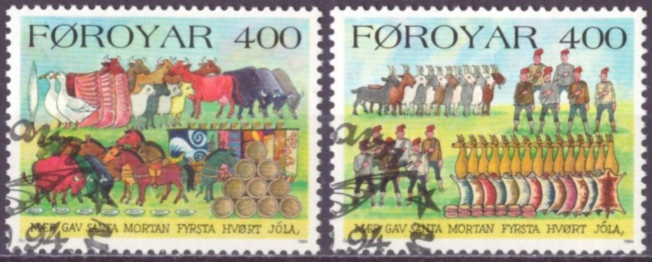 FÆRØYANE. AFA 262-63. PENT RUNDSTEMPLA.    (24,-)