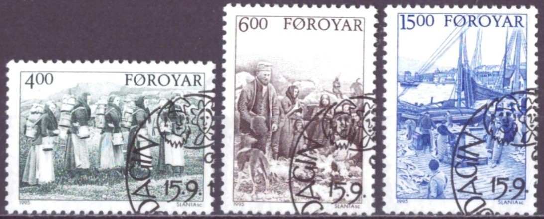 FÆRØYANE. AFA 277-79. PENT RUNDSTEMPLA.    (70,-)