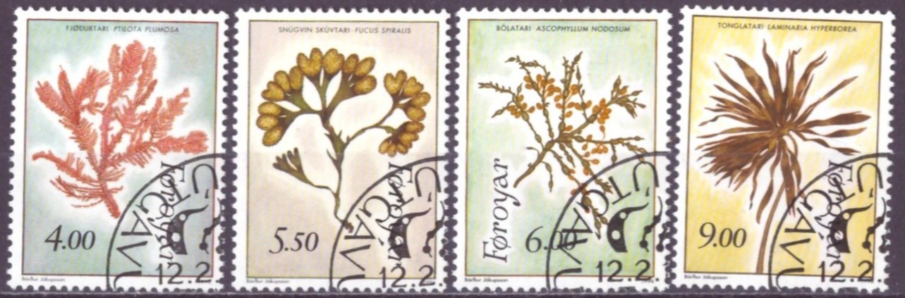 FÆRØYANE. AFA 284-87. PENT RUNDSTEMPLA.    (85,-)