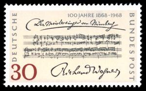 BRD 1968. Michel # 566. Wagner-opera. Postfriskt merke
