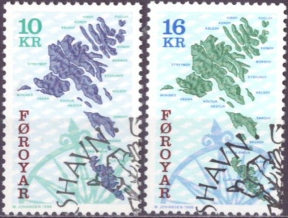 FÆRØYANE. AFA 295-96. PENT RUNDSTEMPLA.    (52,-)