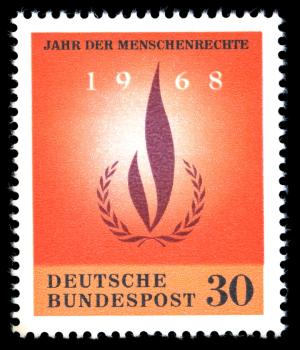 BRD 1968. Michel # 575. Menneskerettigheter. Postfriskt merke