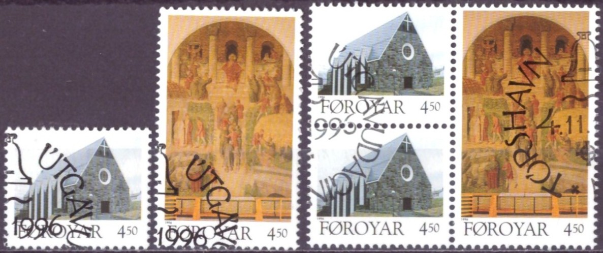 FÆRØYANE. AFA 300-01. PENT RUNDSTEMPLA.    (60,-)