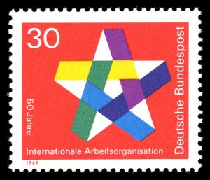 BRD 1969. Michel # 582. 1.mai-jubileum. Postfriskt merke