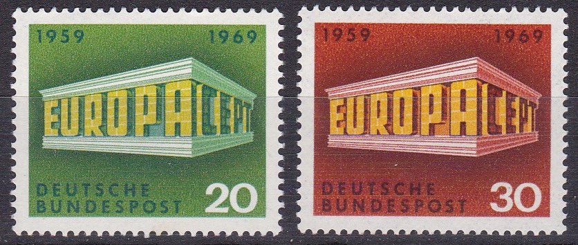BRD 1969. Michel # 583-584. Europa. Postfrisk serie