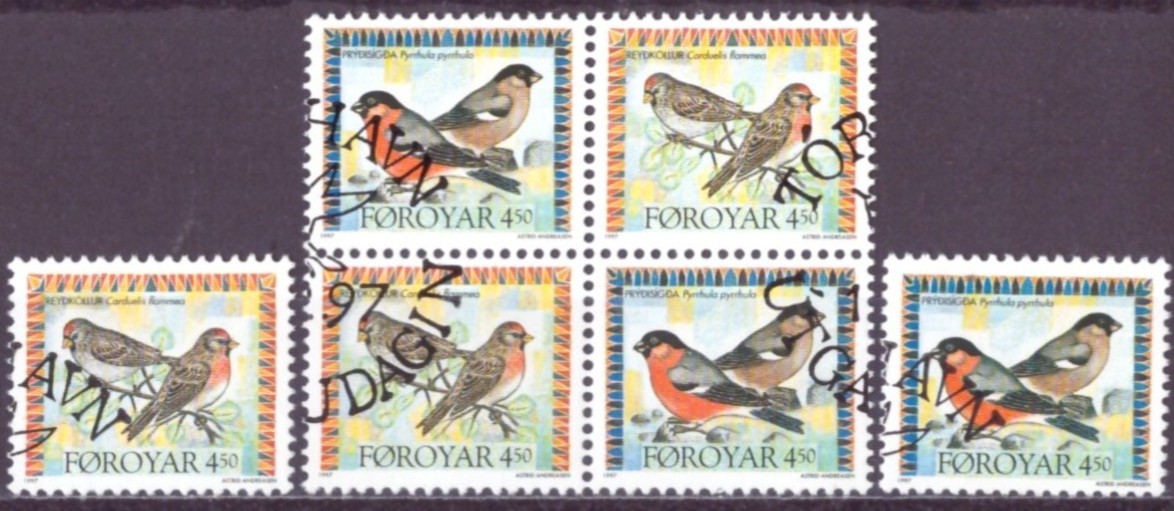 FÆRØYANE. AFA 307-08. PENT RUNDSTEMPLA.    (72,-)